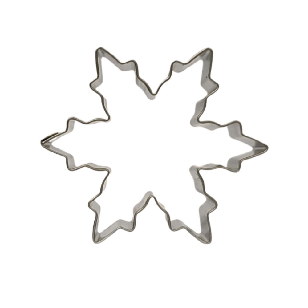 Pepperkakeform snøflak - snøfnugg - snøkrystall - 5,5 cm