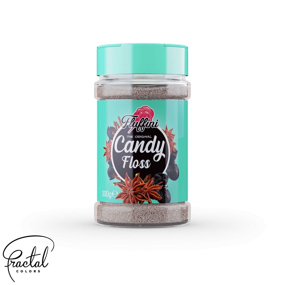 sukkerspinn sukker fluffini anis og lakris smak