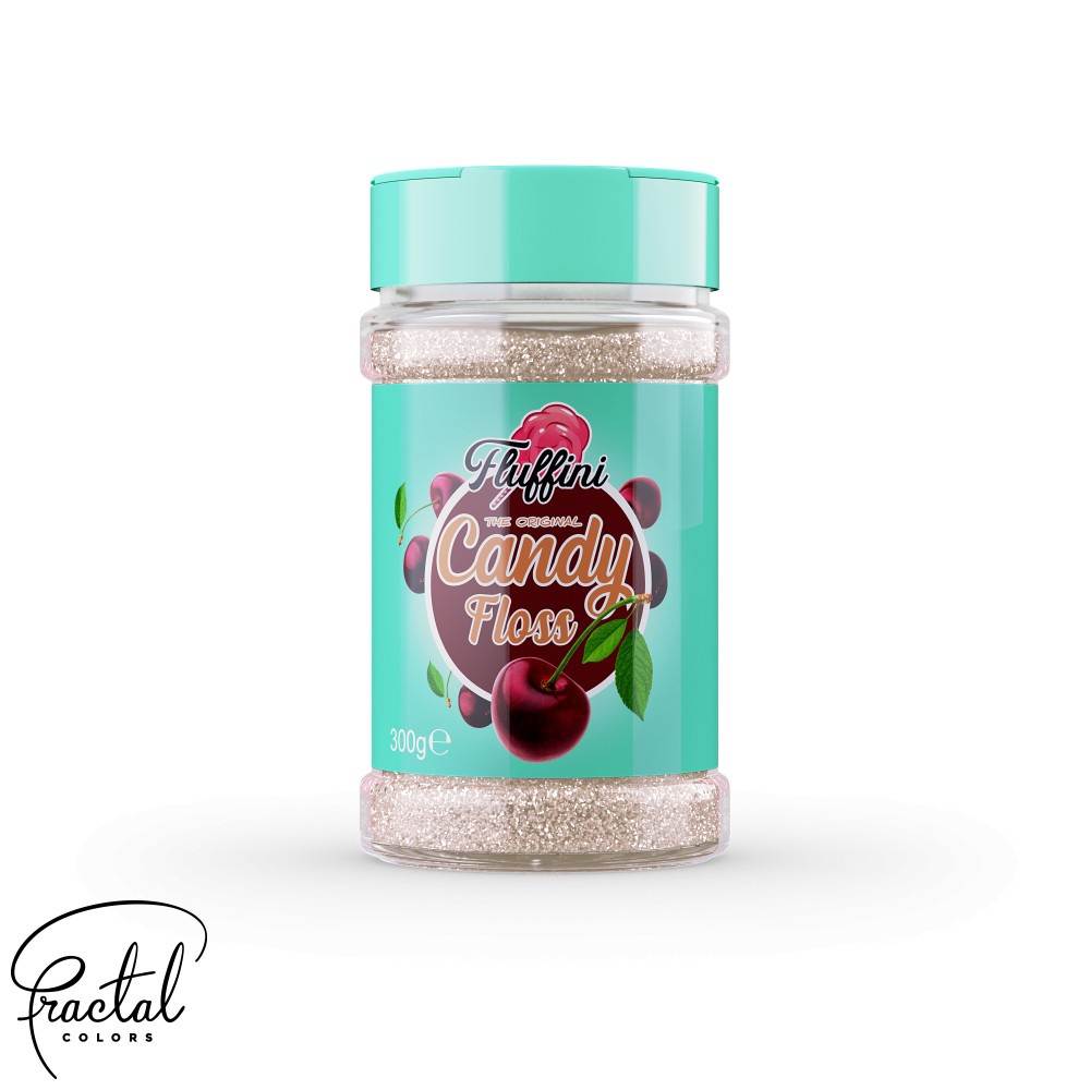 sukkerspinn sukker fluffini kirsebær smak