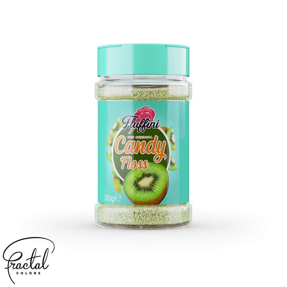sukkerspinn sukker fluffini kiwi smak