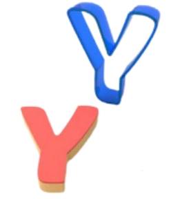 utstikker bokstav y