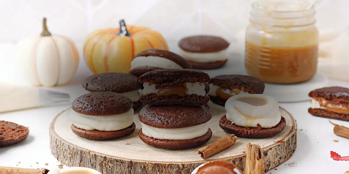 Oppskrift på Whoopie pies med pumpkin spice & sjokolade