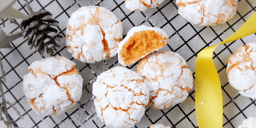 Oppskrift på crinkle cookies med appelsinsmak