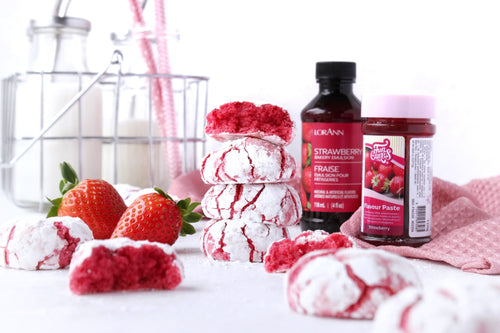 Oppskrift på jordbær crinkle cookies