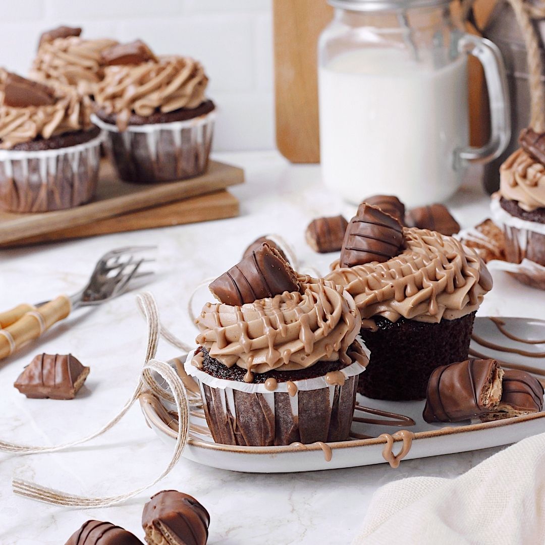 Oppskrift på Kinder Bueno cupcakes