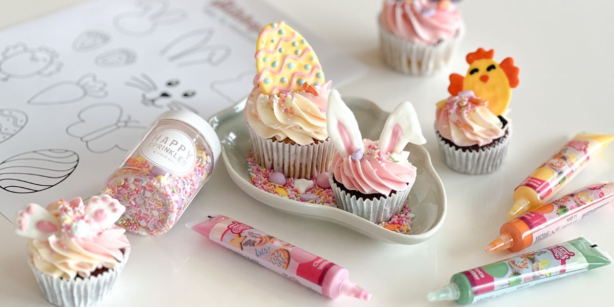 Påske cupcakepynt - lag din egen dekor