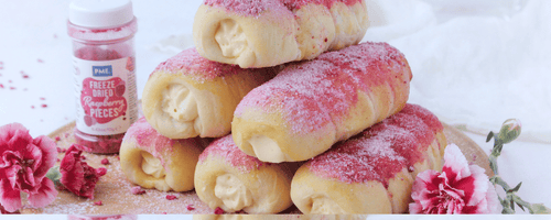 Fastelavns cannoli med bringebær