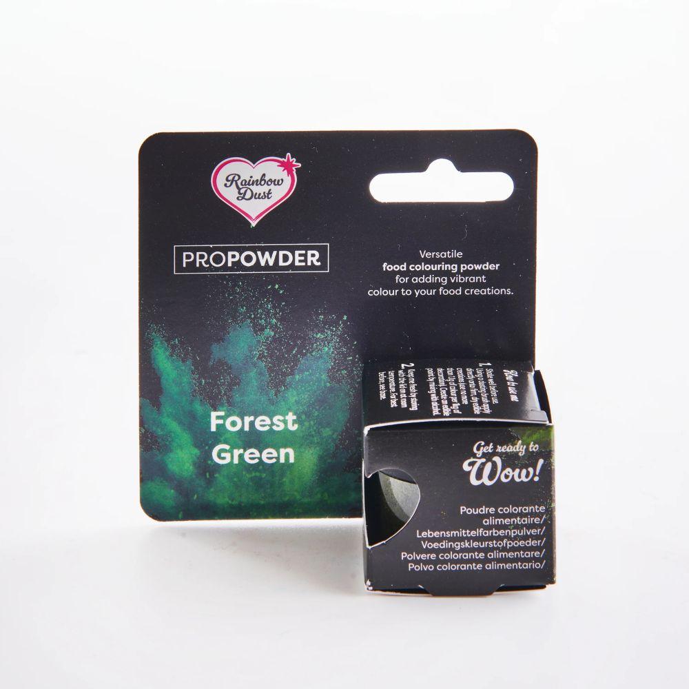 Rainbow Dust ProPowder matfargepulver i fargen Forest Green, 2 g pakning