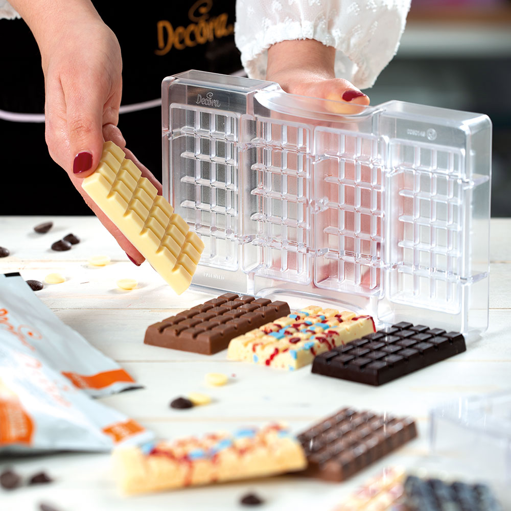 Decora Sjokoladeform i polykarbonat, klassisk sjokoladeplate