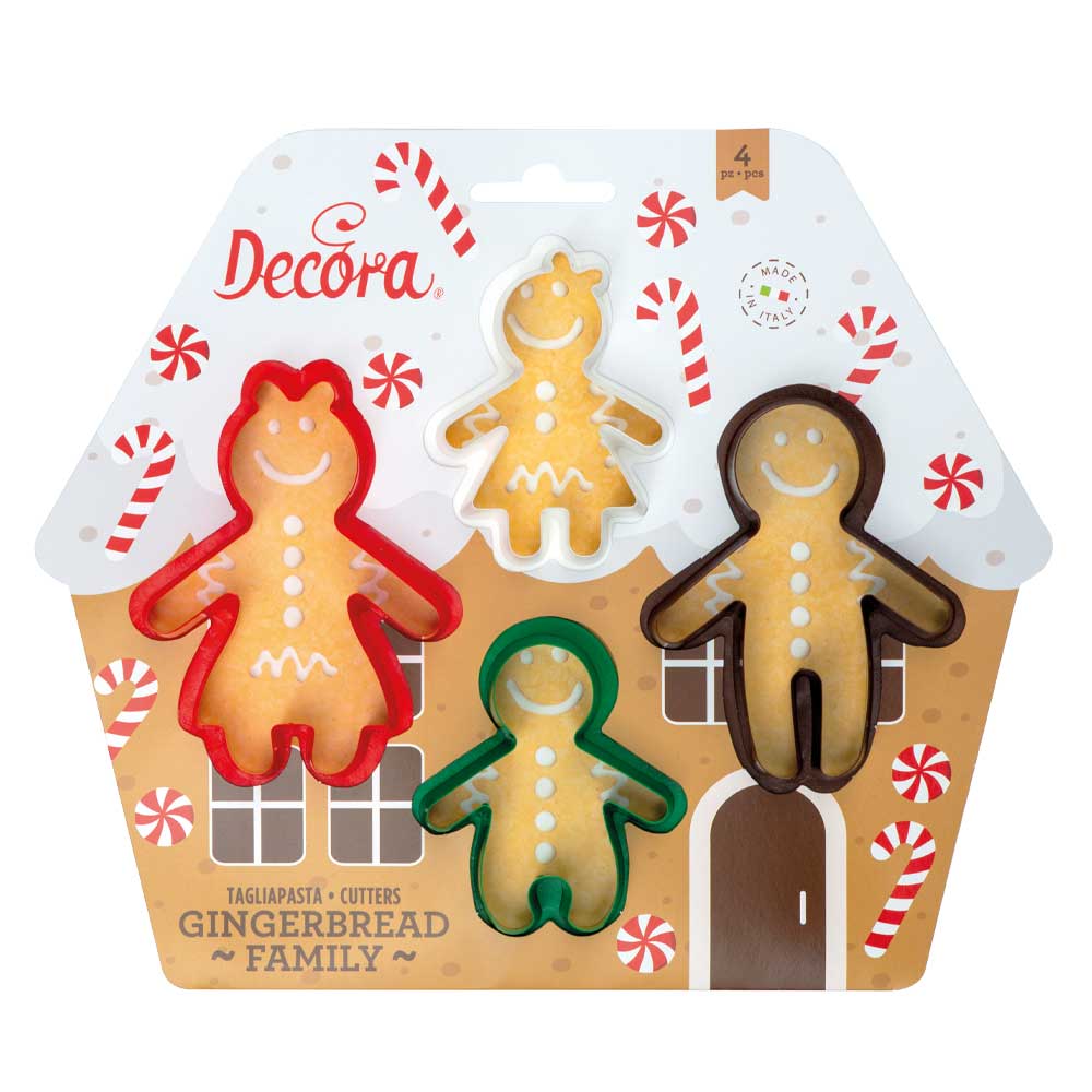 Decora utstikkere i plast, mini -Jul- sett/4