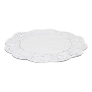 Kakeservietter, Runde, Hvite, 36cm, pk/6