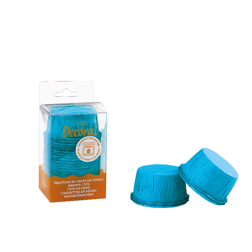 Decora Muffinsformer, Ruffled -Lyseblå- pk/25