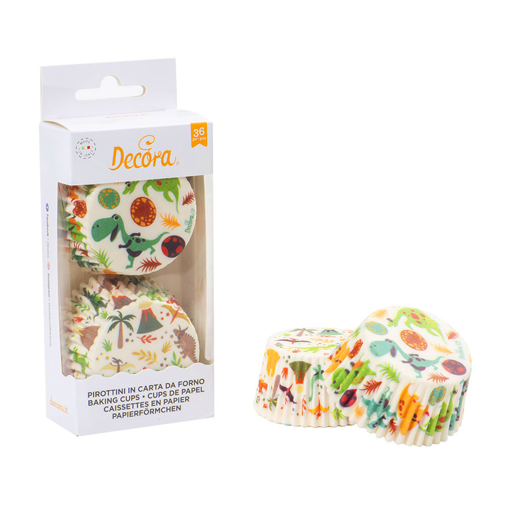 Decora Muffinsformer, Standard -Dinosaurer- pk/36