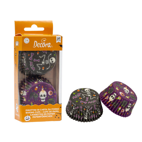 Decora Muffinsformer halloween -Skjelett- pk/36