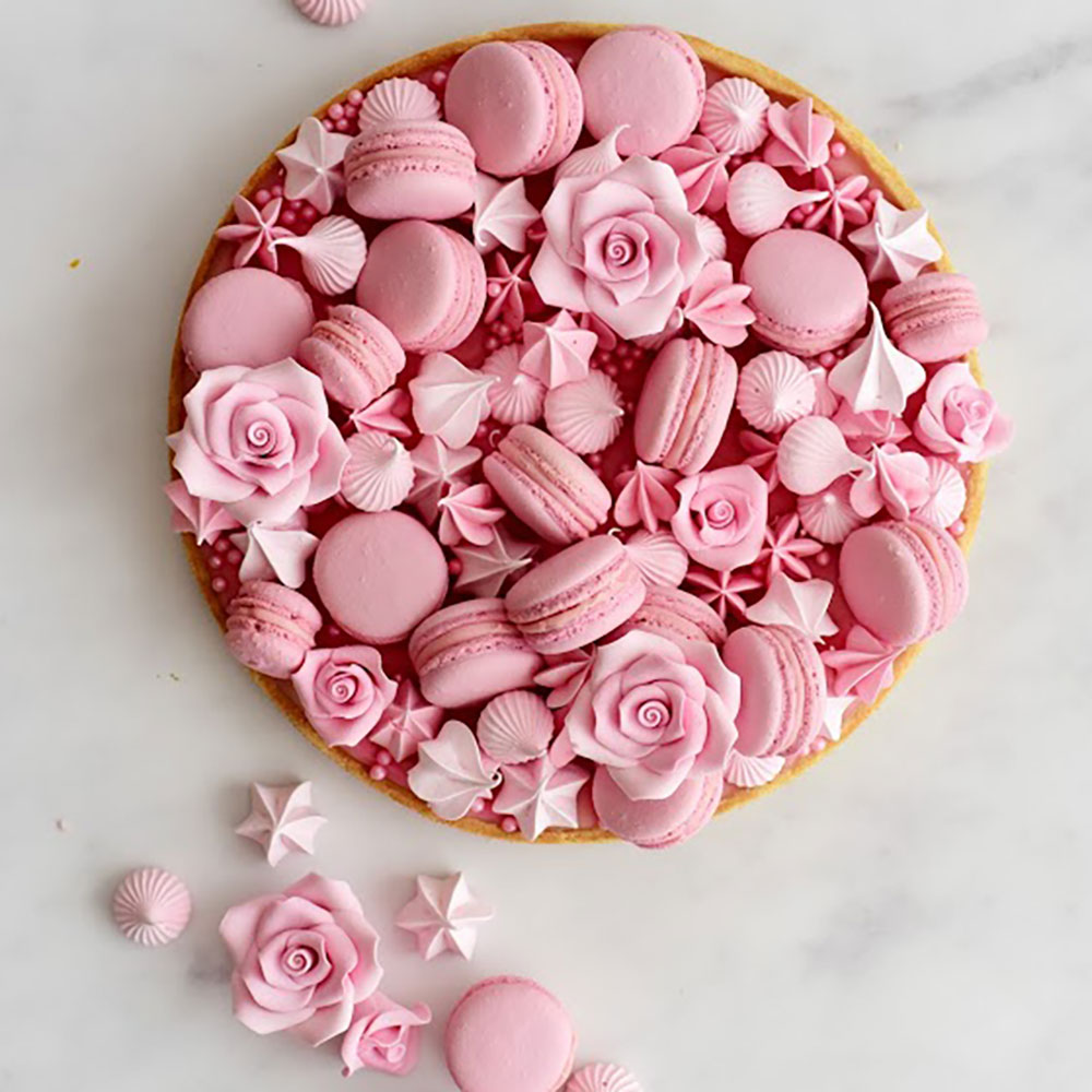 Spiselig kakepynt konfimasjon rosa