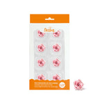 Decora Spiselig Kakepynt Små Roser -Rosa- pk/8 Pakke med spiselige, rosa roser fra Decora. Kjempefine til å dekorere cupcakes eller kaker med! Disse passer perfekt til dåp/navnefest, konfirmasjon, bryllup eller bursdag.  Pakken inneholder 8 stk dekorasjoner. Diameter: ca 2cm.  Ingredienser: melis, vann, maisstivelse, fortykningsmiddel: E401, E466, E415, E405, E412, farge: cochineal. Kan inneholde 