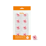 Spiselig kakepynt små roser rosa