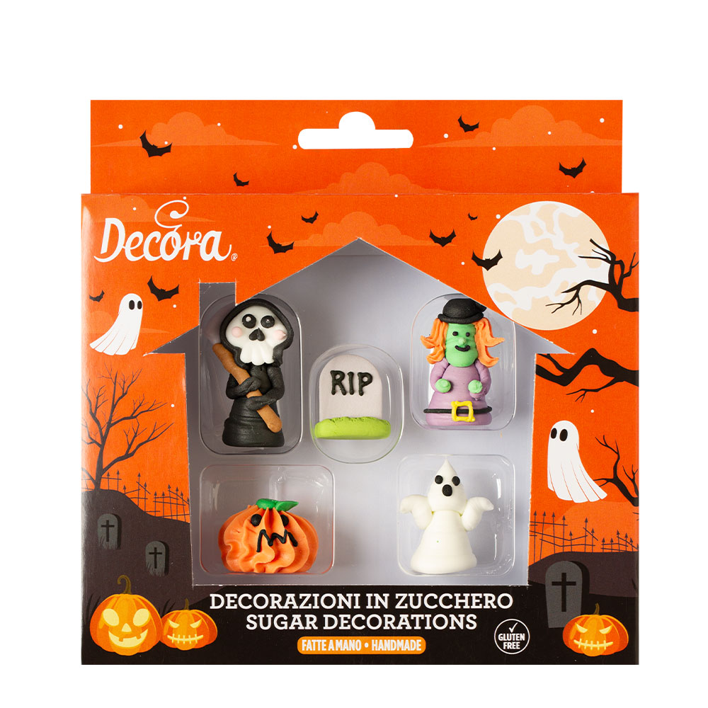Decora Spiselig kakepynt Halloween 3D figurer, pk/5