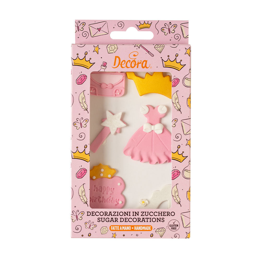 Decora Spiselig Kakepynt -Prinsesse- pk/6