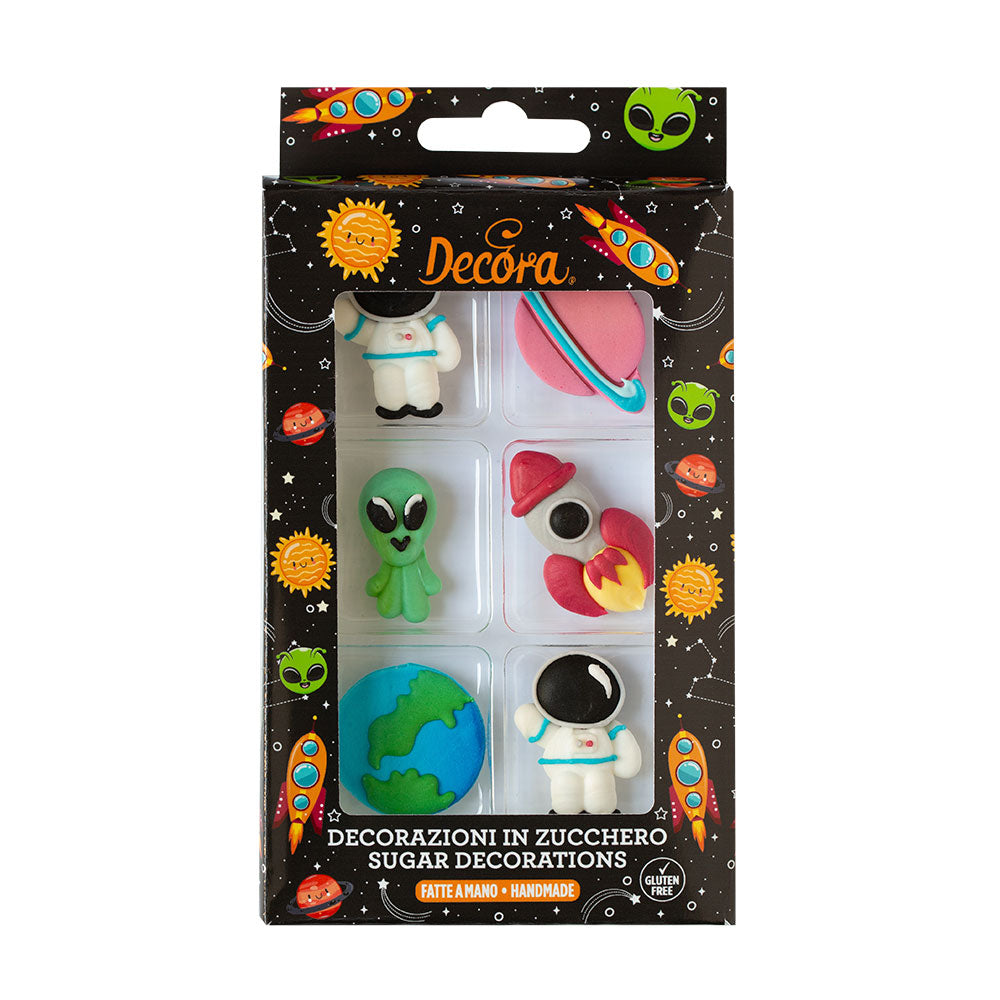 Decora Spiselig Kakepynt -Universet- pk/6