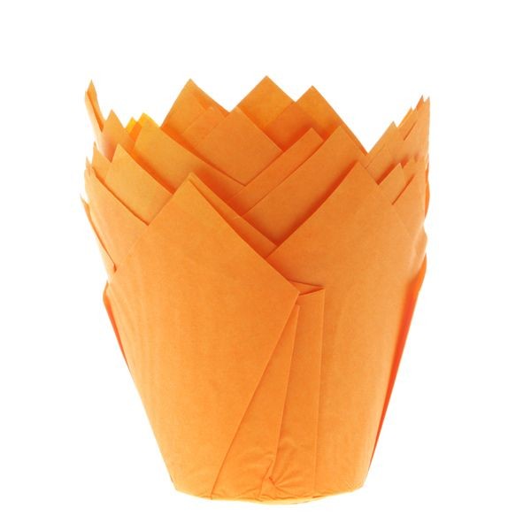 Oransje muffinsform tulipan fra House of Marie pk/36
