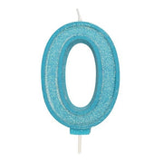blått tall 0 ti kake
