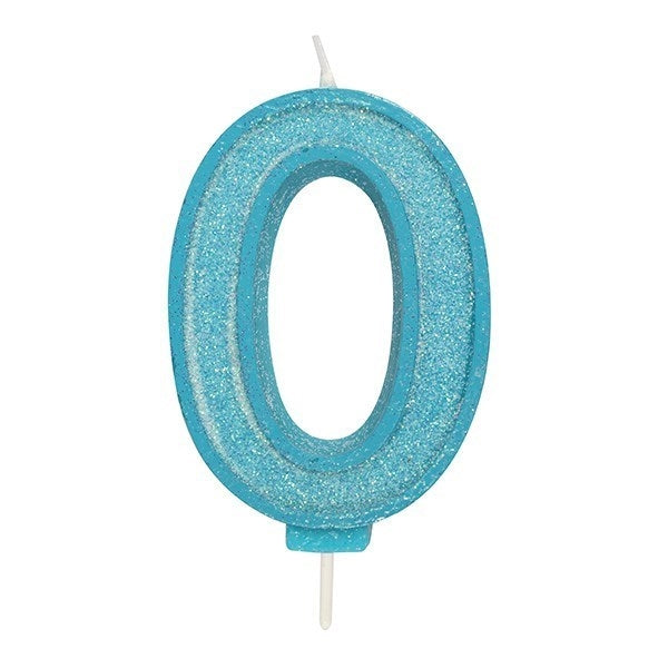 blått tall 0 ti kake