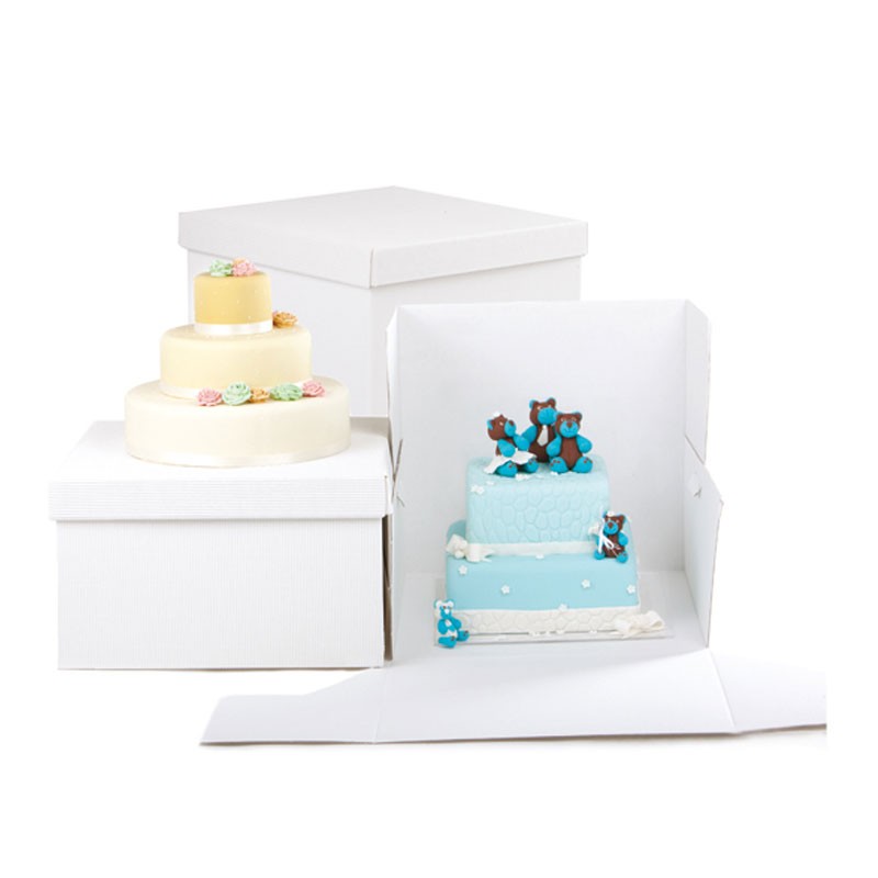 Decora Stiv kakeeske - Hvit 41x41x40cm - pk/5