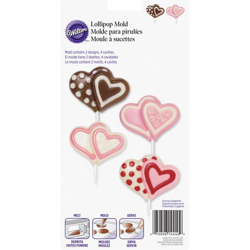 Lollipop Mold Stor dobbelt hjerte