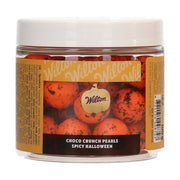 Wilton Choco Crunch Pearls -Spicy Halloween-, Orange, svart splatter, 100 g