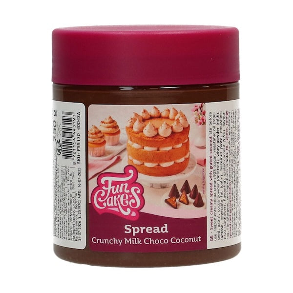 FunCakes Crunchy Melkesjokolade Kokosnøtt Pålegg, 250 g