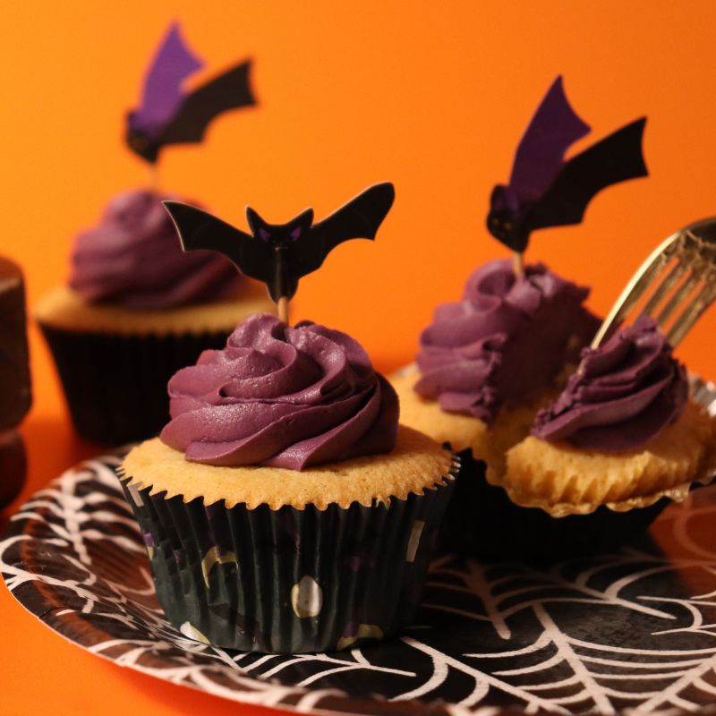 cupcakeformer med kaketopper til halloween
