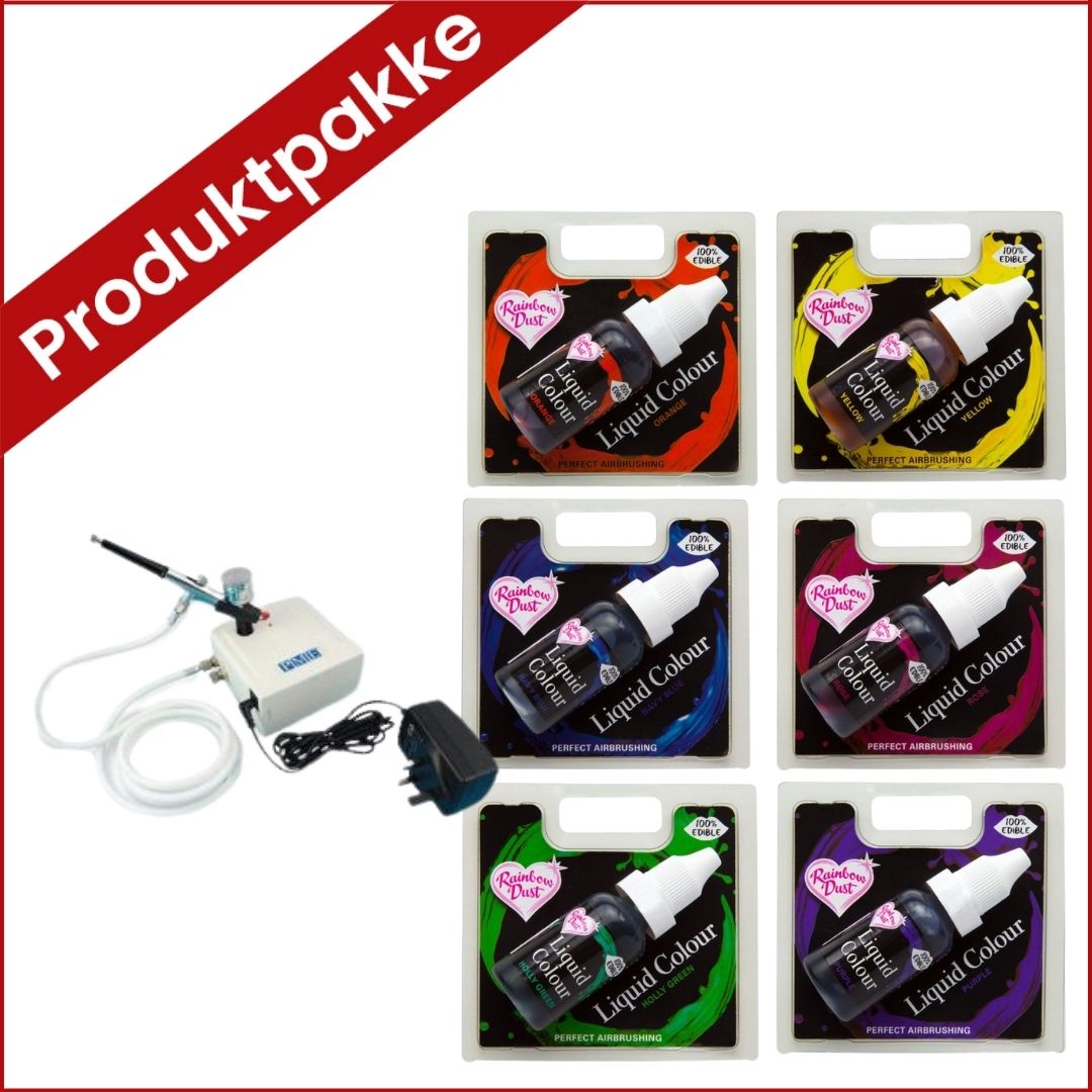 Airbrush pakke med farger