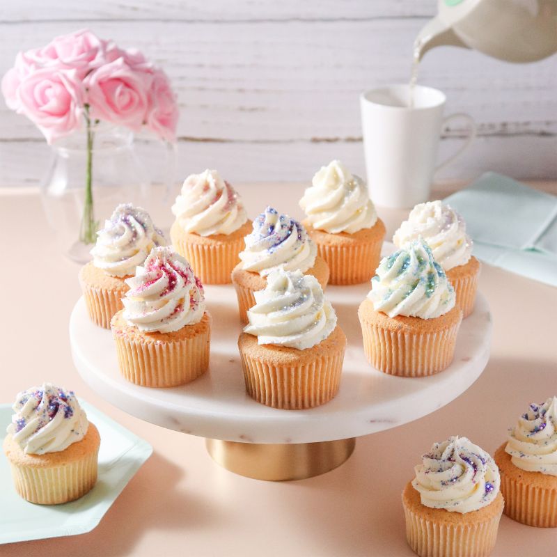 Magic sparkles spiselige glitterflak - cupcakes