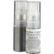 Sugarflair Spiselig Glitterspray – graphite