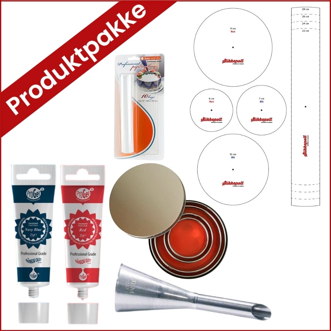 produktpakke til flaggkake