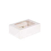 Muffinsboks - Hvit - Plass til 6 muffins - pk/1