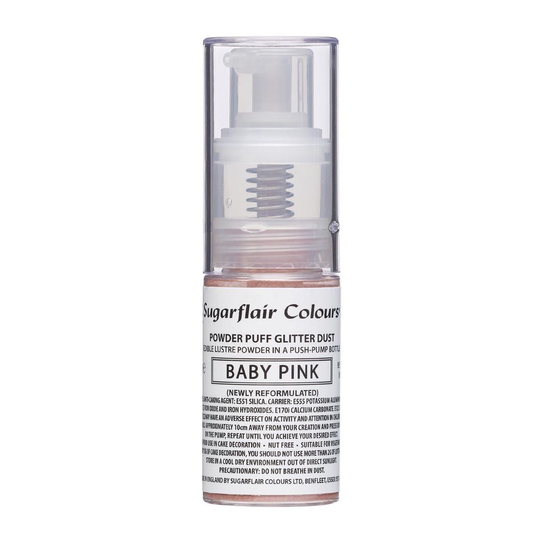 Sugarflair Spiselig Glitter Spray – Baby Rosa 10g