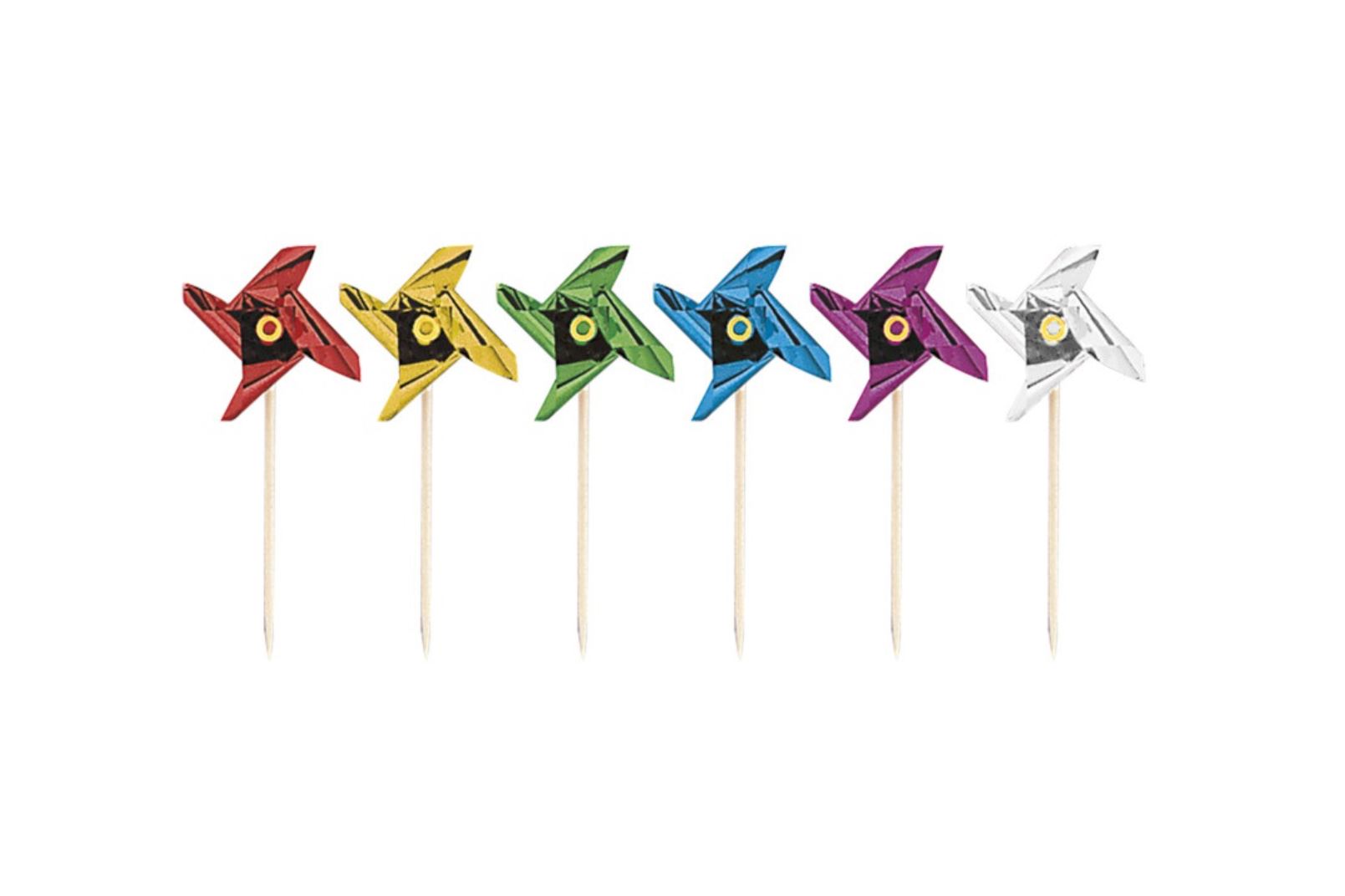 Vindmølle Cocktailpinner 10 cm – Pakke med 12