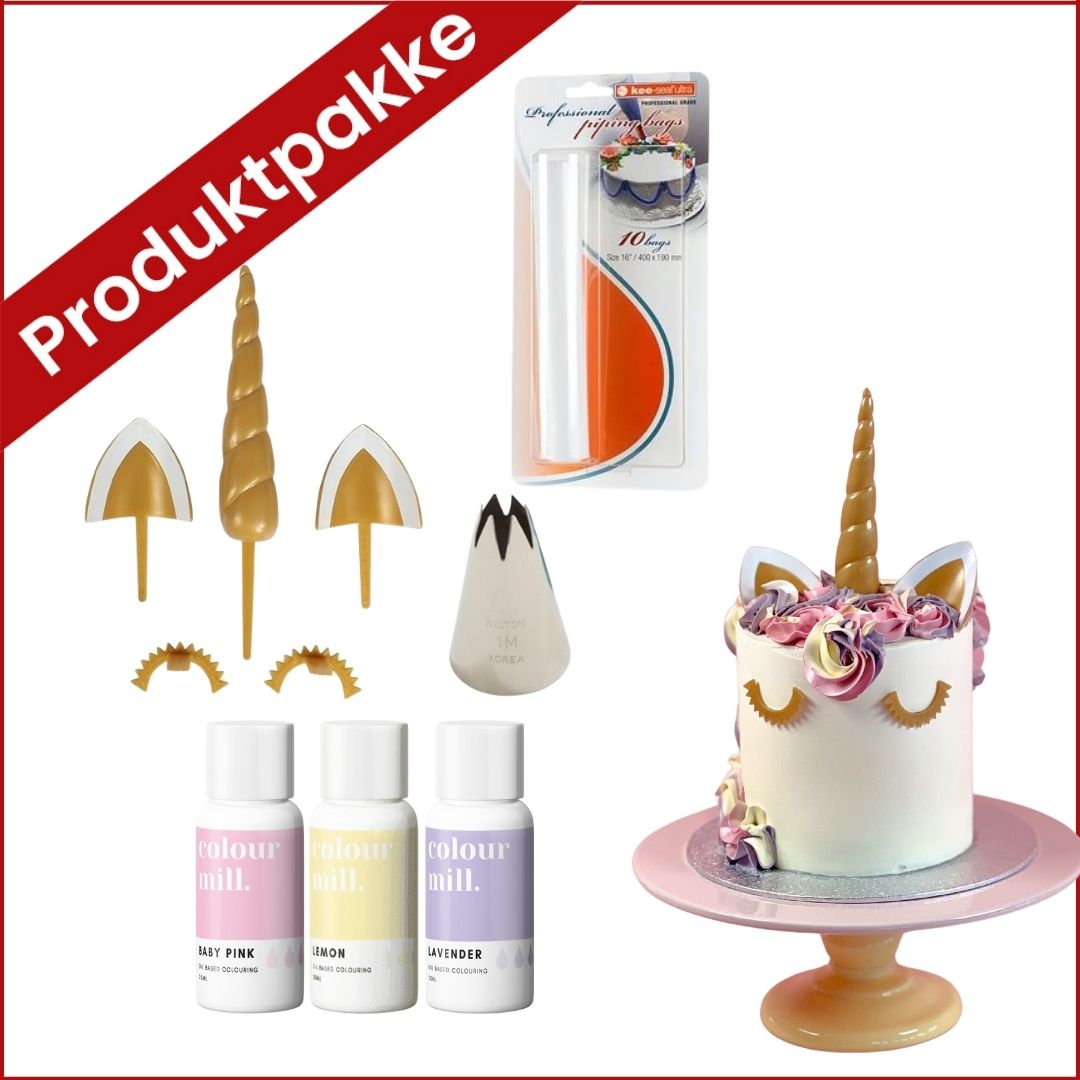 Enhjørningkake sett