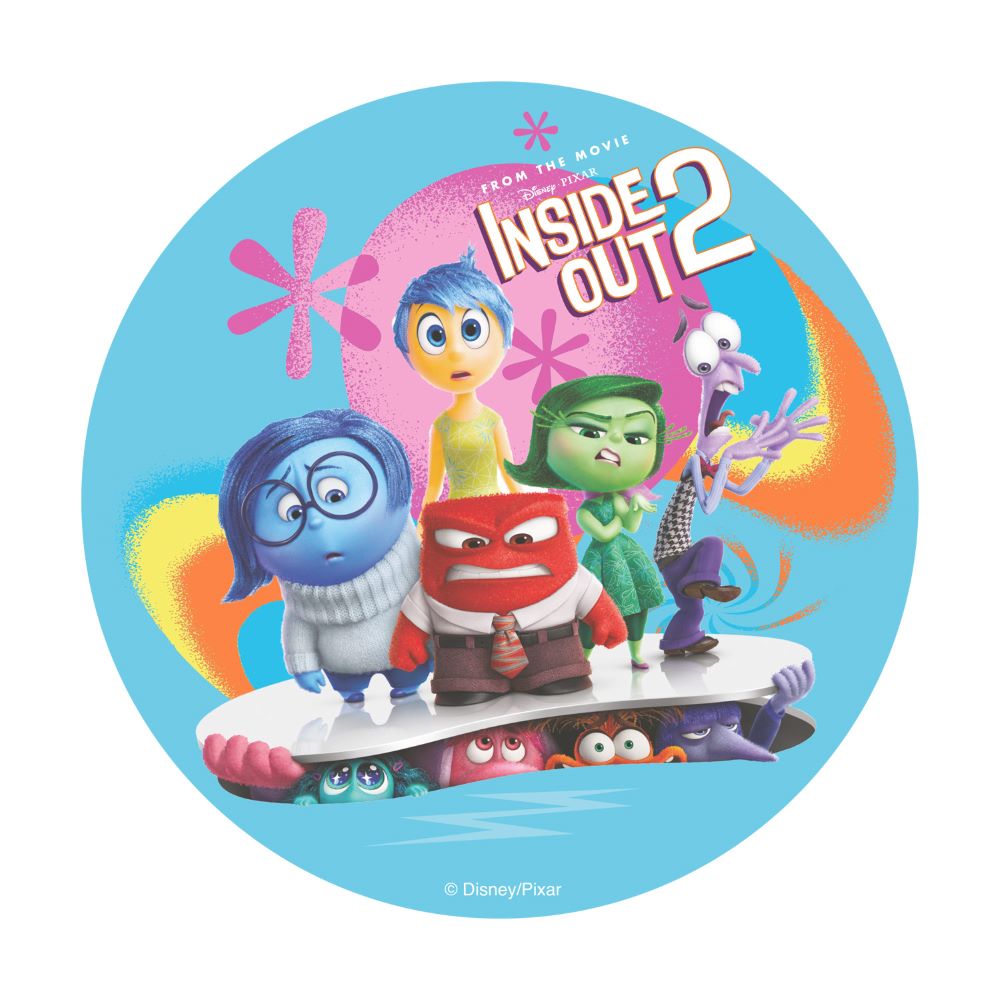 Inside Out 2 Spiselig Wafer Disk til Kaker