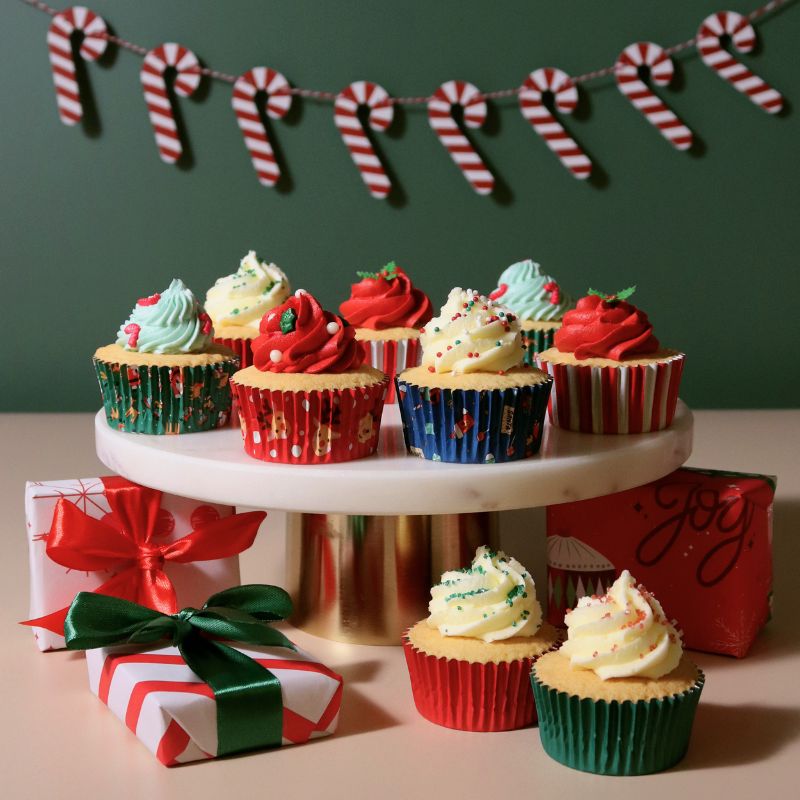 Muffinsformer jul - 6 ulike design, pk/100