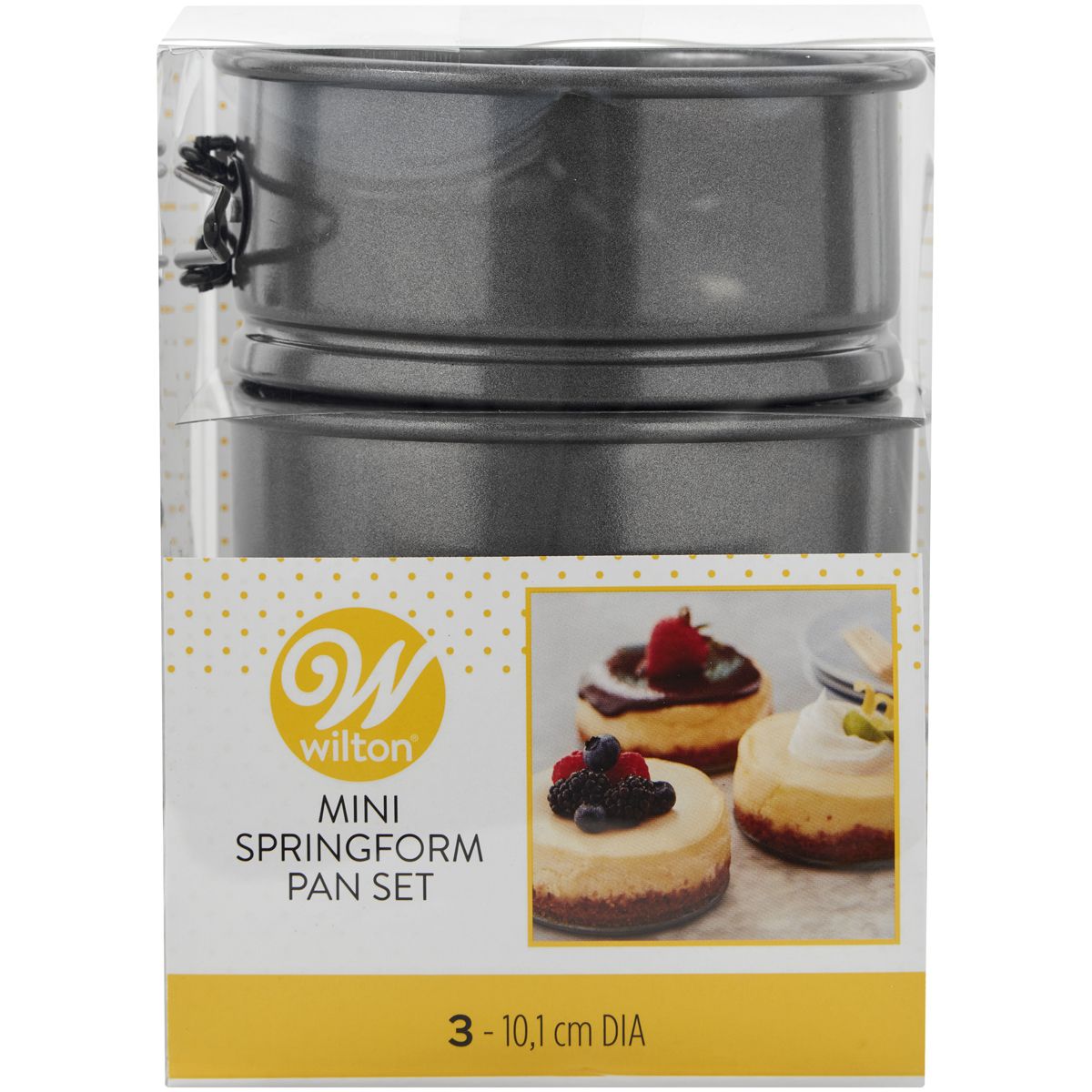 Sett med 3 stk 10cm rund springform fra Wilton