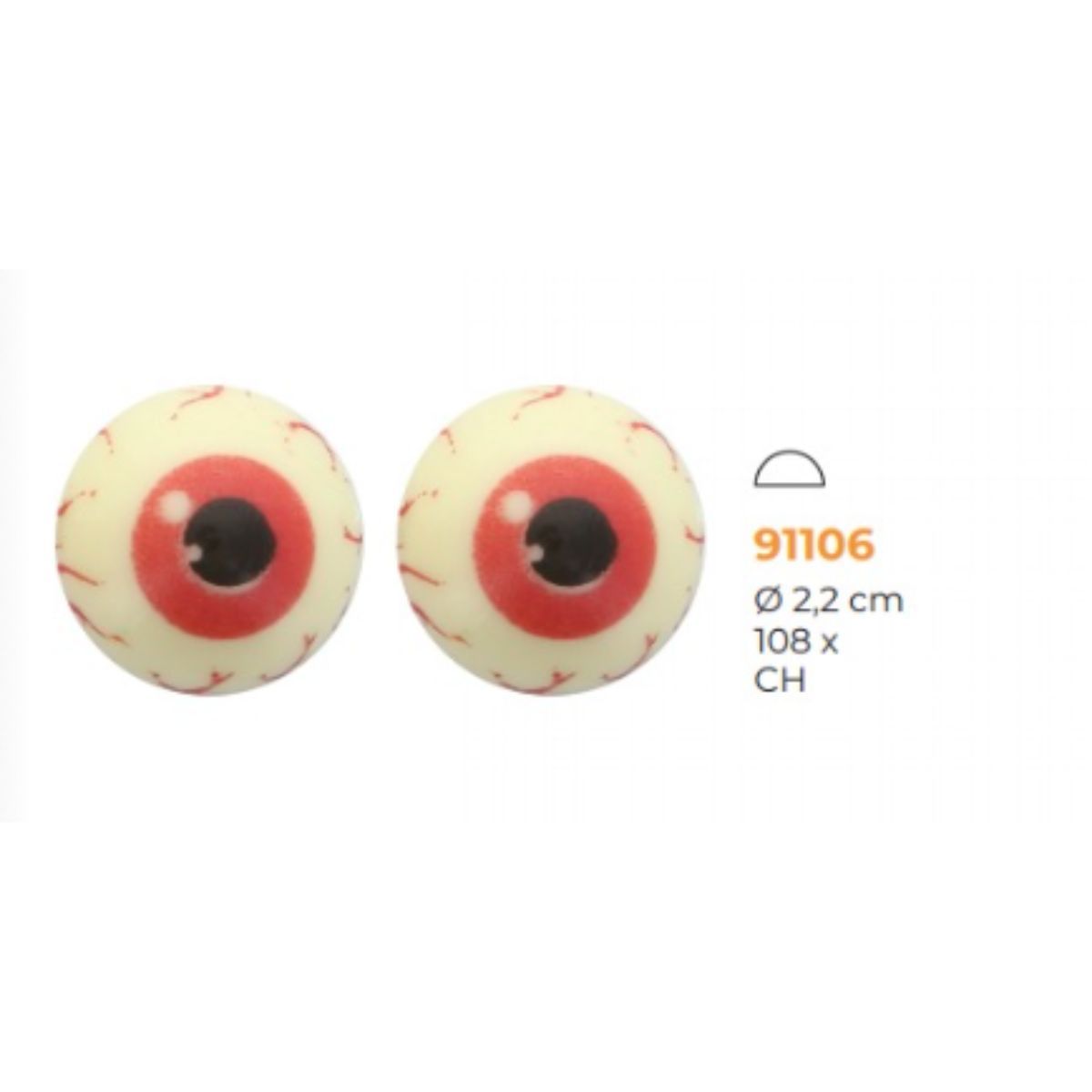 funcakes spiselig kakepynt halloween blodige øyne