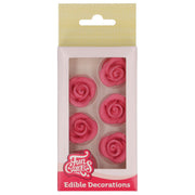Spiselig kakepynt, Rosa roser, pk/6