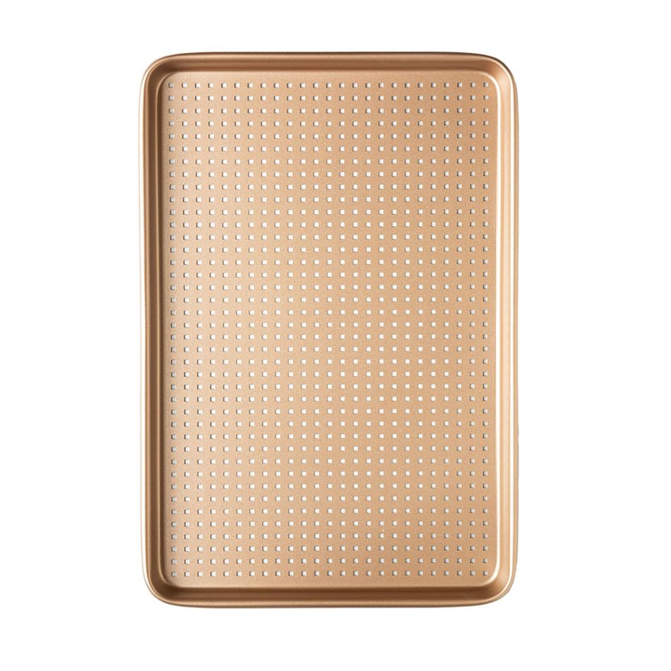 Decora perforert bakeplate – Rosegull – 30x40 cm