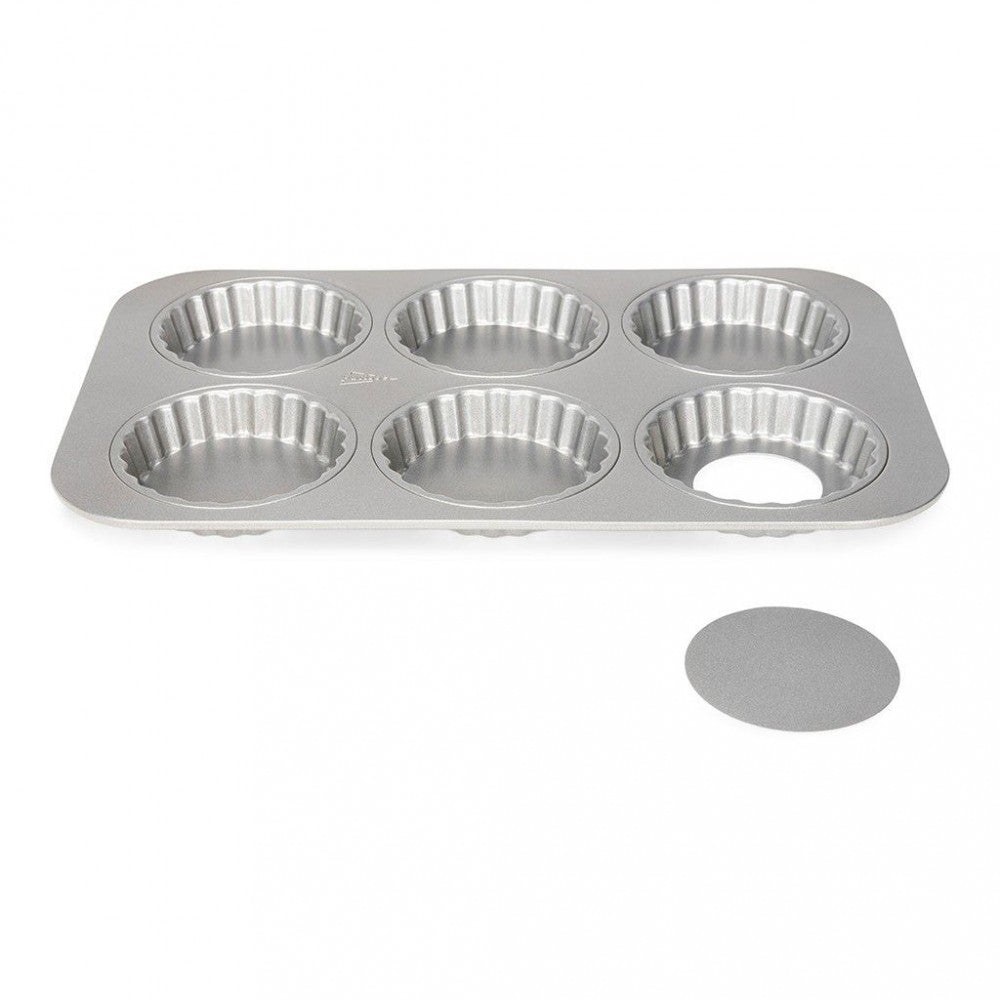 Patisse Mini paiform i stekebrett -Løs bunn- 6 rom, 10cm