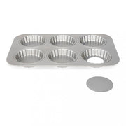 Patisse Mini paiform i stekebrett -Løs bunn- 6 rom, 10cm