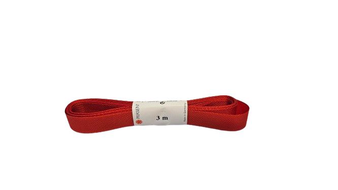 silkebånd rød 3m 15mm