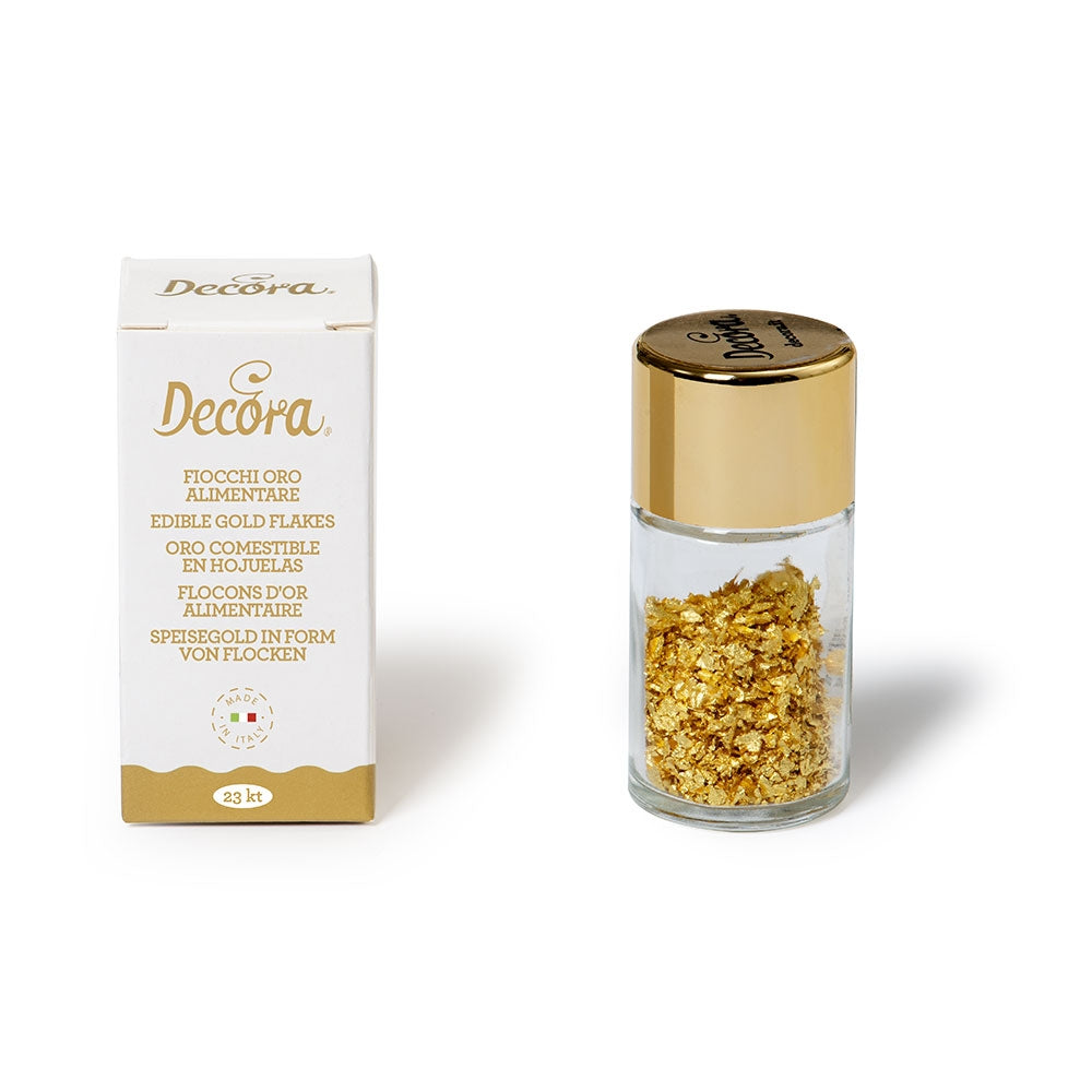 Decora Spiselig Gull 23K - Flak - 0,125g